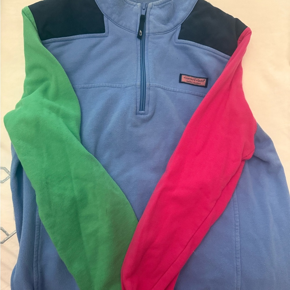 Vineyard Vines Men's Zip-Up Sweater - Blue, Green, Pink